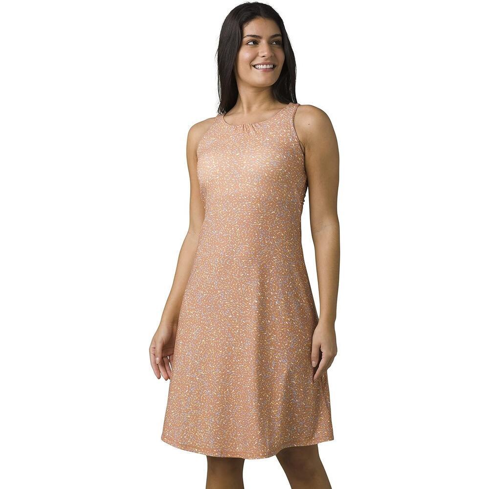 PrAna Women's Baked Apricot Speckles Sleeveless Skypath Dress Size XS